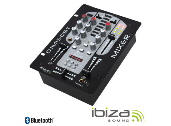 Ibiza  Mesa de Mistura 5 Canais MP3 USB/BT DJM150USB-BT